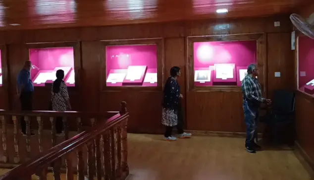 Visitors explore the collections at the Kangra Art Museum in Dharamshala.