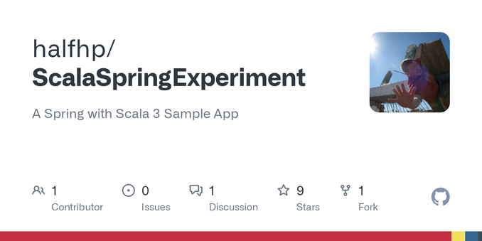 A Spring with Scala 3 Sample App. Contribute to halfhp/ScalaSpringExperiment development by creating an account on GitHub.