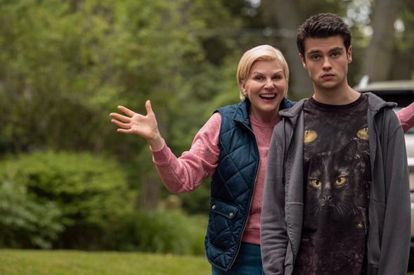 L-R: Jennifer Robertson as Ellen, Felix Mallard as Marcus Baker in Season 3 of 'Ginny & Georgia'