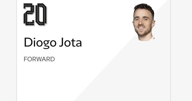 A section marked “forever” contains Diogo Jota, 20.