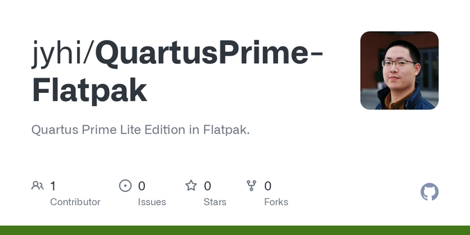 Quartus Prime Lite Edition in Flatpak. Contribute to jyhi/QuartusPrime-Flatpak development by creating an account on GitHub.