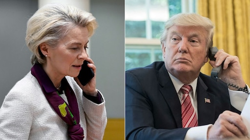 Von der Leyen reist naar Trump om te praten over handelstarieven