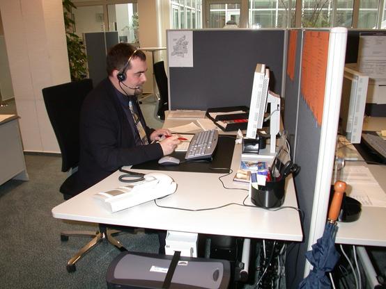 Ich im Telefonservice ca. 2004.