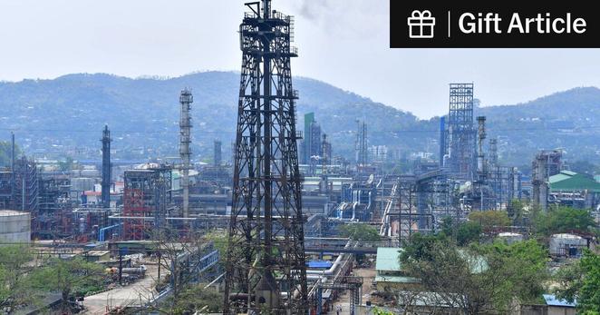 An oil refinery in Guwahati, India, in 2023. Russia is the source of more than one third of India’s oil imports.