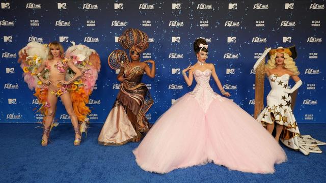 Lexi Love, Onya Nurve, Jewels Sparkles and Sam Star attend "RuPaul's Drag Race" Season 17 Finale Red Carpet