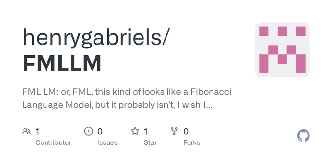 FML LM: or, FML, this kind of looks like a Fibonacci Language Model, but it probably isn’t, I wish I was smart enough to know - henrygabriels/FMLLM FML LM: or, FML, this kind of looks like a Fibonacci Language Model, but it probably isn’t, I wish I was smart enough to know - henrygabriels/FMLLM
