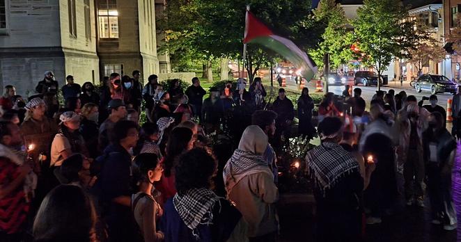 sample gates palestine vigil protest