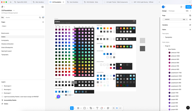 Start the Design System audit with design tokens like colors and spacing