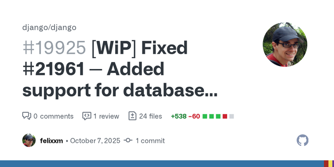 [WiP] Fixed #21961 -- Added support for database level delete options for ForeignKey. by felixxm · Pull Request #19925 · django/django