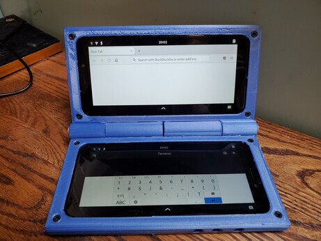 Mockup of how I want the software to work on the folding dual pinephone case