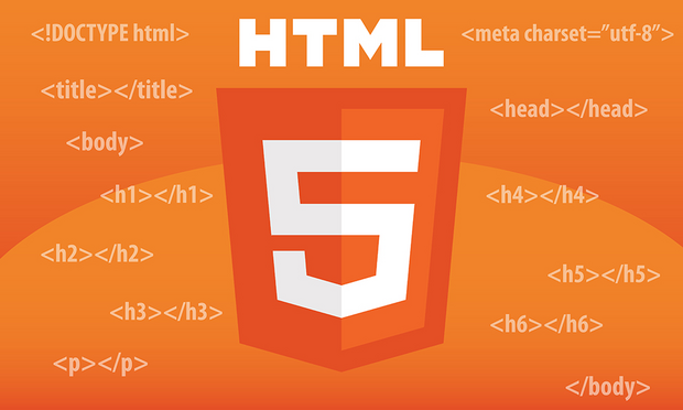 #HTML Logo

(The main focus of the image is the orange and white #HTML5 shield from more than ten years ago, but we just say "HTML" these days, don't we?)