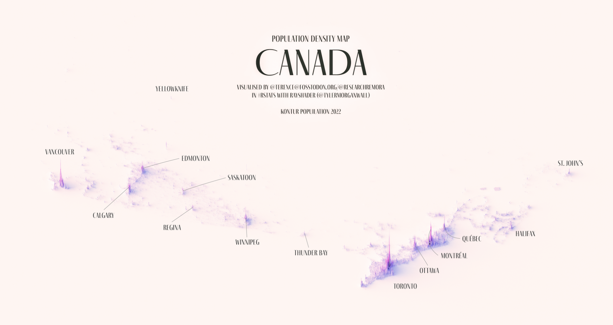 Making Population Density Maps with Rayrender in R