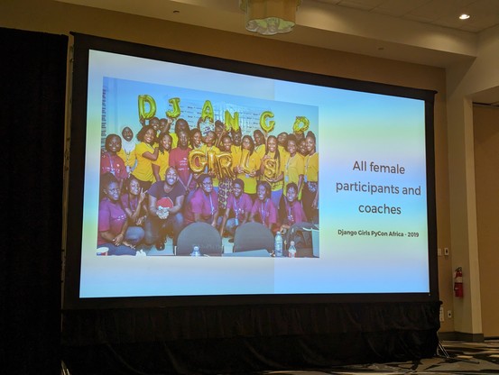 A slide showing the group at Django Girls at PyCon Africa 2019