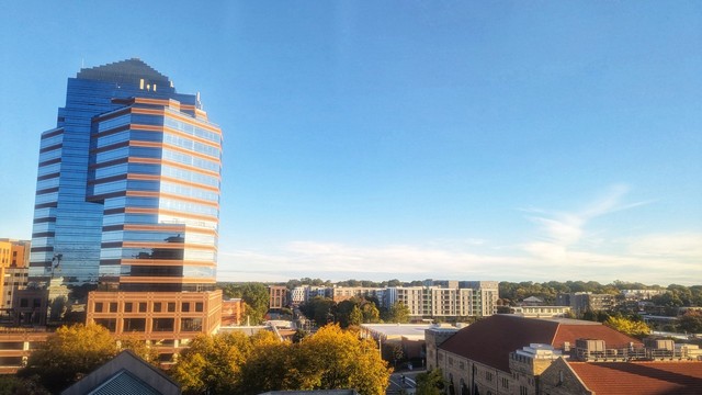 View of Durham from the DjangoCon US 2023 venue