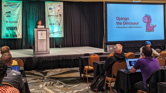 Julia on the DjangoCon US 2023 stage 