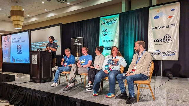 Panelist on the DjangoCon US 2023 stage