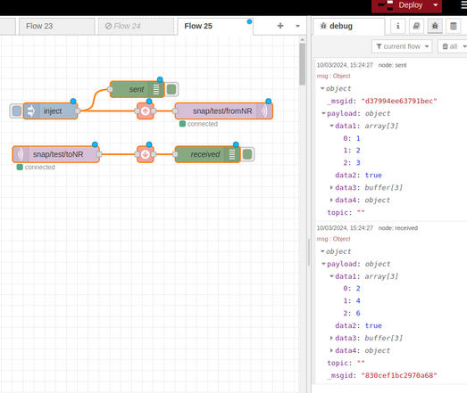 Screenshot showing modified msg.payload.data1