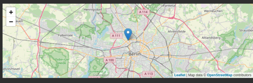 Screenshot of the location of #OpenRefine on #OpenStreetMap