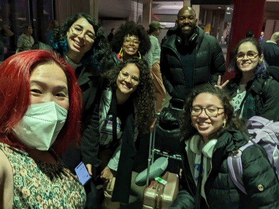 Group selfie with Python Brasil group