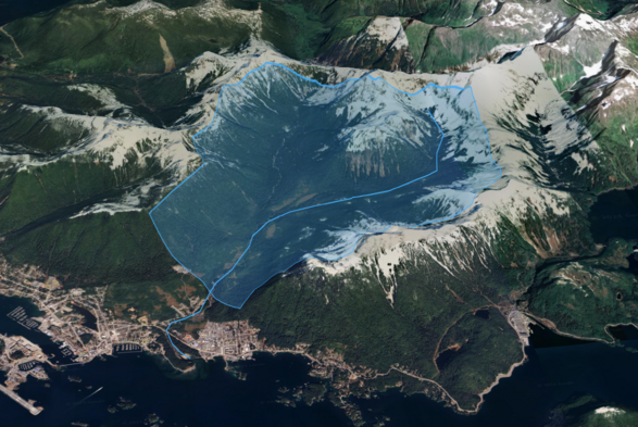 Ḵaasda Héen (Indian River) watershed near Sitka, Alaska