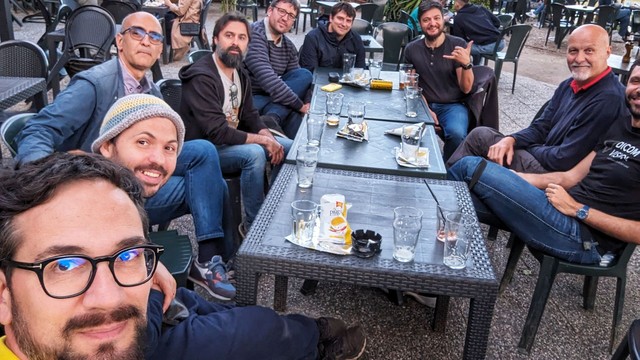 People drinking at bar 