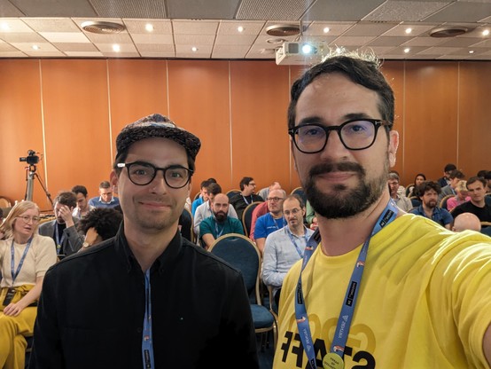 Paolo and Artur in a selfie before the talk 