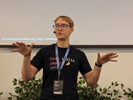 Portrait of Sheena during her talk