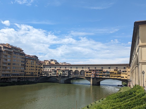 Photo of the Ponte Vecchio in Florence, Italy.