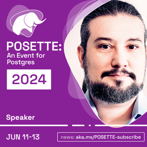 POSETTE: An Event for Postgres 2024, Jimmy Angelakos speaker photo