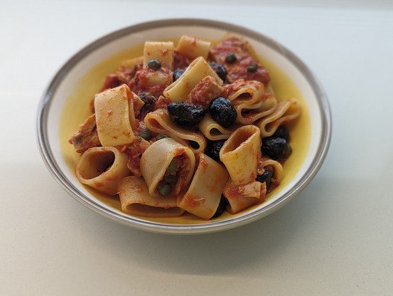 A dish of pasta