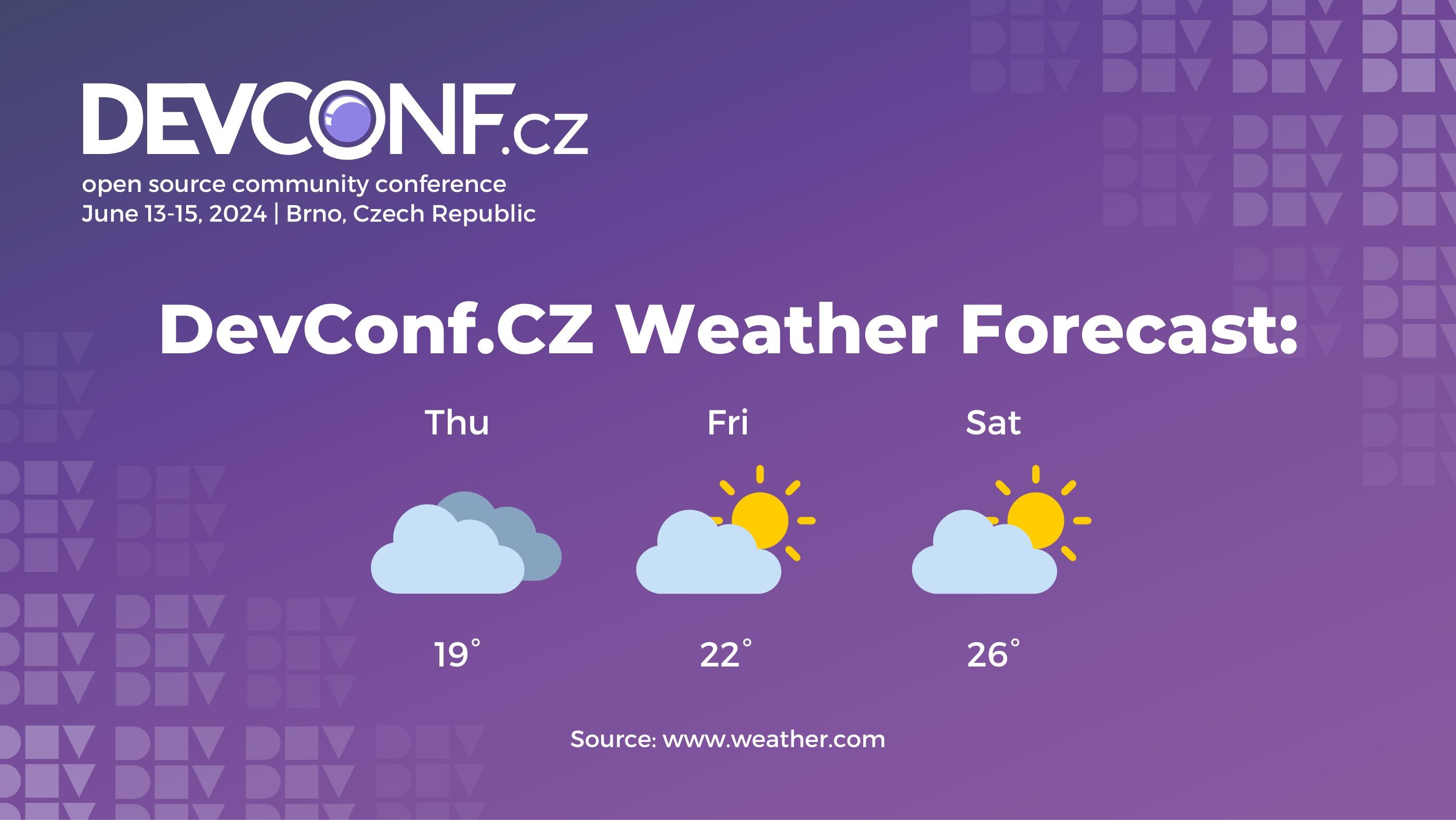 DevConf.CZ weather forecast