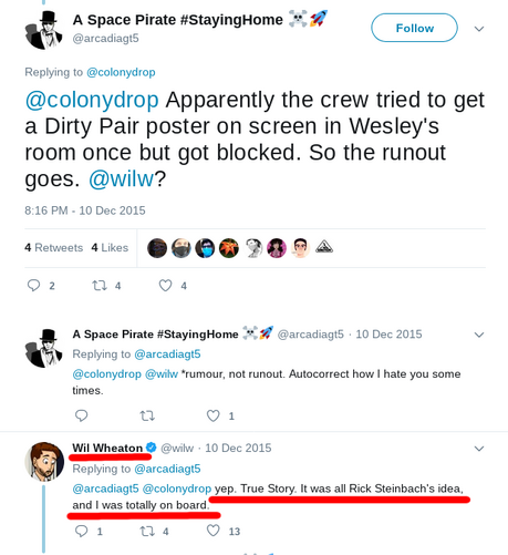 A screenshot of an exchange on Twitter between a user called 