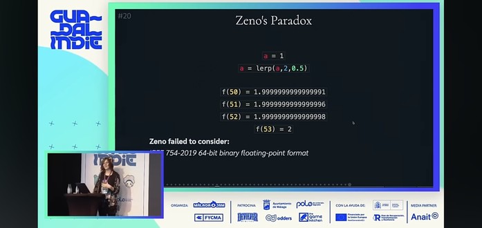 Zeno failed to consider that after 53 lerp iterations you will reach the end because of the limited precision of IEEE 754 double precision floats