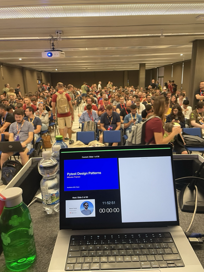 Room before the talk from speaker’s perspective.