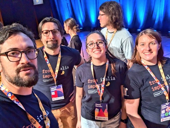 PyCon Italia organizers on EuroPython 2024 stage