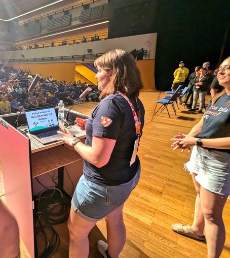 PyCon Italia organizers on EuroPython 2024 stage