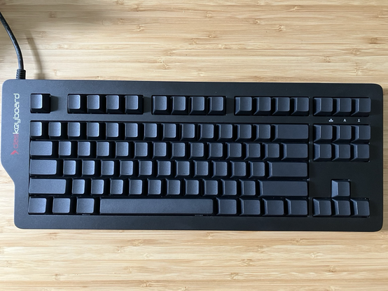 Das Keyboard 4C with blank black PBT keycaps.