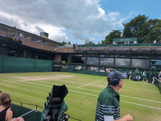 Wimbledon court 18 behind the cameraman