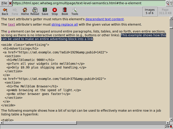 A screenshot of the HTML 5 