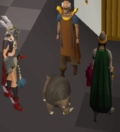 Some kind of brown hog in Old-school Runescape