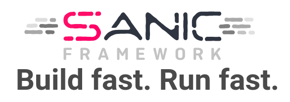 Logo and motto of the SANIC web development framework.

