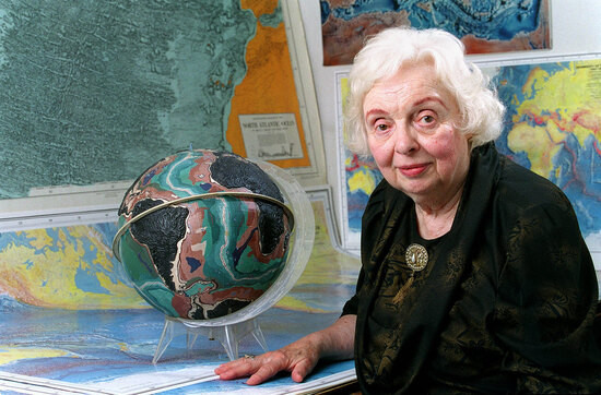 Marie Tharp, July 2001. 
Credit: Lamont-Doherty Earth Observatory and the estate of Marie Tharp