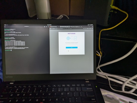 Thinkpad running NixOS connected to a cable modem