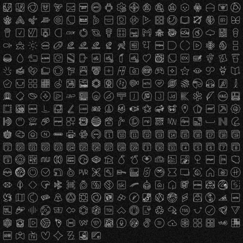 A grid of new icons in Arcticons
(350 of them!)