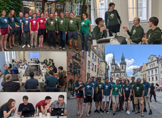 Collage of pictures from the GRASS GIS Community Meeting in Prague 2024