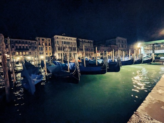 Gondole in the Venice Canal Grande