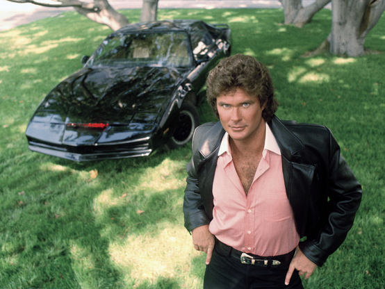 David Hasselhoff as Michael Knight in Knight Rider