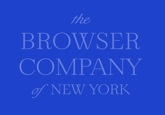 The Browser Company of New York's logo in a very form serif, similar to The New Yorker.