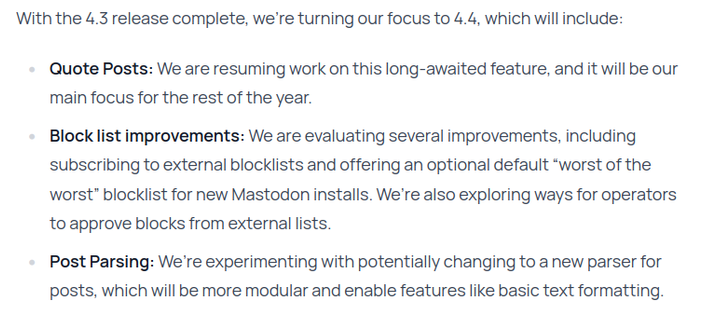 Screenshot from the Mastodon Engineer's blog post reads 