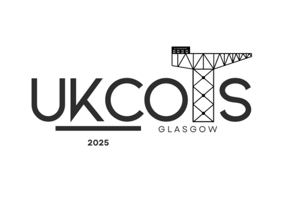 UKCOTS logo where the T is replaced by an outline of the Finnieston Crane in Glasgow.
